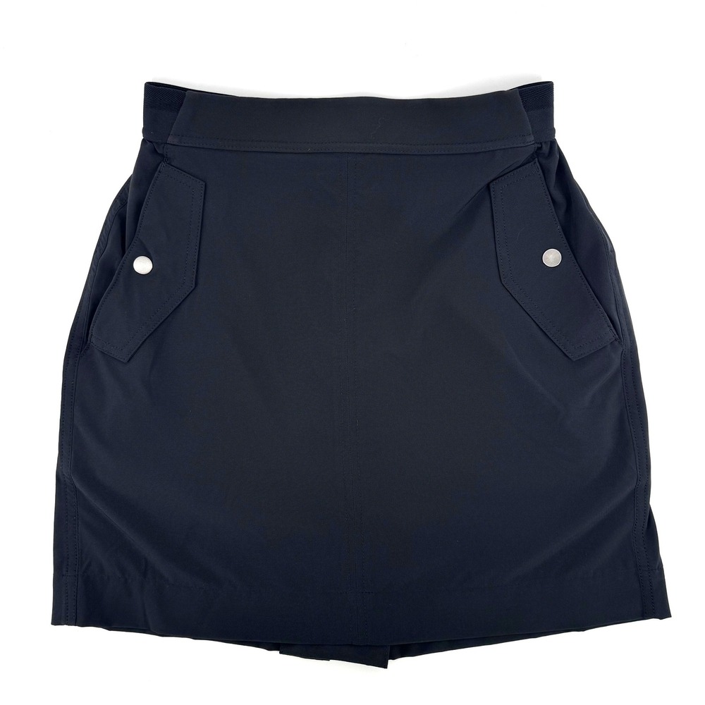 Athleta Vienna Cargo Skort Women 2 Black Active Hiking Travel Utility Skirt